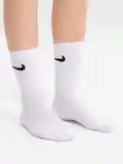 Носки женские высокие, белые, с принтом, спортивные