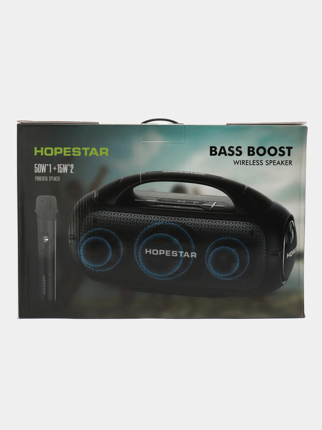 Черный портативная беспроводная колонка Hopestar A50, мощность 80W