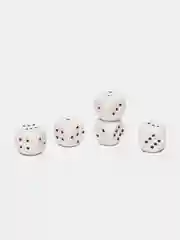 Белый кости игральные для настольных игр, Покера 15*15мм, 5 шт, 10 шт