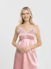 Сорочка женская атласная с кружевом