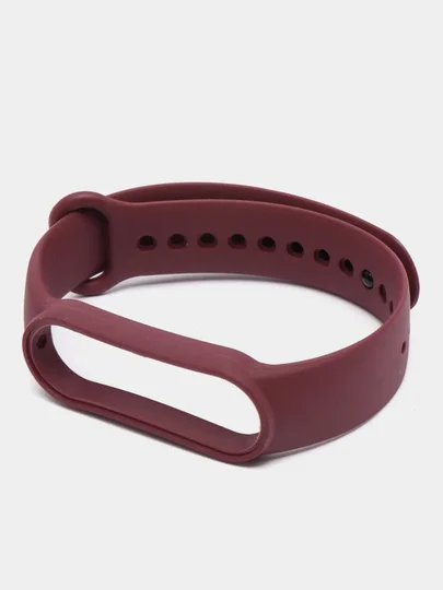 Белый силиконовый ремешок для Xiaomi Mi Band 5 / Mi Band 6