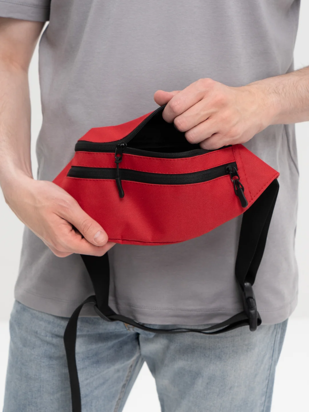 Алый поясная сумка Toprock Classic Bag, унисекс, 17 цветов