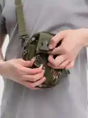 Зелёный хаки сумка тактическая через плечо или на пояс, подсумок