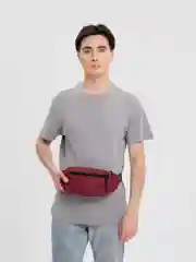 Бордовый сумка поясная, на пояс, на плечо, 18 цветов
