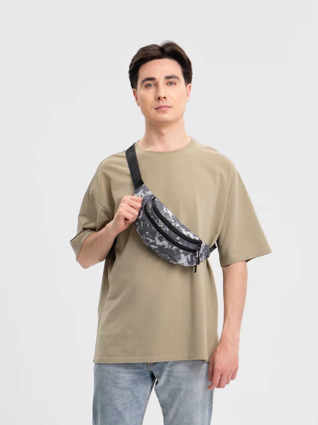 Серый металлик поясная сумка Toprock Classic Bag, унисекс, 17 цветов