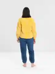 Желтый костюм женский домашний, с брюками