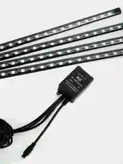 Светодиодная лента с пультом в машину / подсветка ног салона авто / USB, прикуриватель