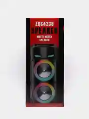 Черный музыкальная колонка с микрофоном ZQS 4239, переносная, со светомузыкой