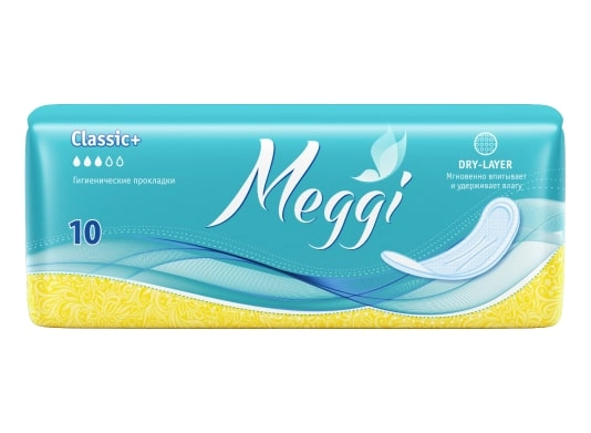 Прокладки гигиенические женские "Meggi" Classic + 10шт