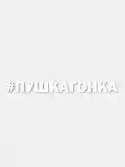 Белый наклейка на автомобиль "#ПУШКАГОНКА" / Stickers by Batis / Винил, чёрный / Стикер