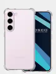 Прозрачный чехол для Samsung Galaxy S23 противоударный силиконовый ROSCO прозрачный, усиленные углы