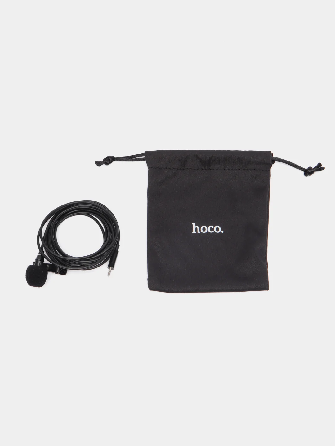 Микрофон петличный Hoco L14 Lightning, цвет черный, 2 м
