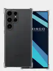 Прозрачный чехол для Samsung Galaxy S23 Ultra противоударный силиконовый ROSCO прозрачный с углами