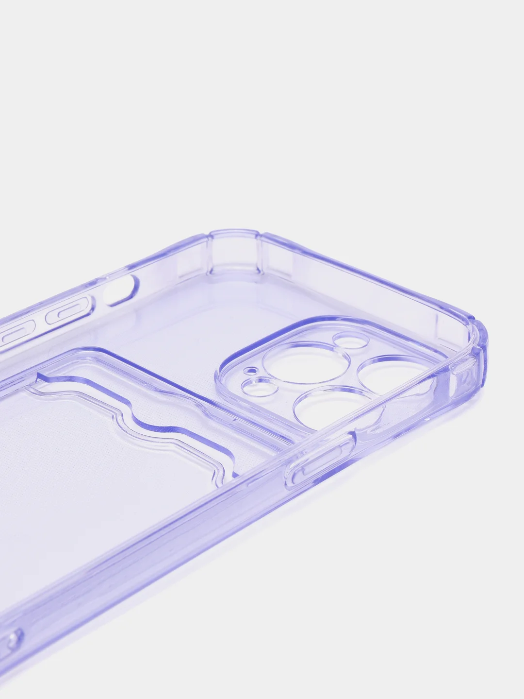 Лавандовый чехол для iPhone 7/8 Plus/XR/11/12/13/Pro/Pro Max, силиконовый, с карманом для карт