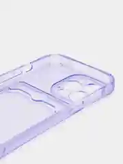 Лавандовый чехол для iPhone 7/8 Plus/XR/11/12/13/Pro/Pro Max, силиконовый, с карманом для карт