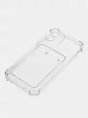 Прозрачный чехол для iPhone XR, 11, 12, 13, Pro, Pro Max, прозрачный силикон, с карманом для карт