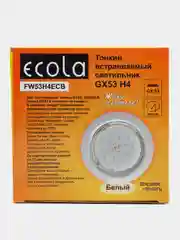 Встраиваемый светильник Ecola, GX53 H4, цвет белый