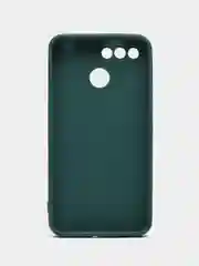 Тёмно-зелёный чехол для Itel A25 (Ител А25), силиконовый, матовый, с защитой камеры