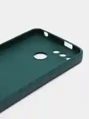 Тёмно-зелёный чехол для Itel A25 (Ител А25), силиконовый, матовый, с защитой камеры