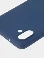 Синий чехол ROSCO для Samsung Galaxy A04, матовый, силиконовый, бортик вокруг камер