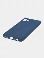 Синий чехол ROSCO для Samsung Galaxy A04, матовый, силиконовый, бортик вокруг камер