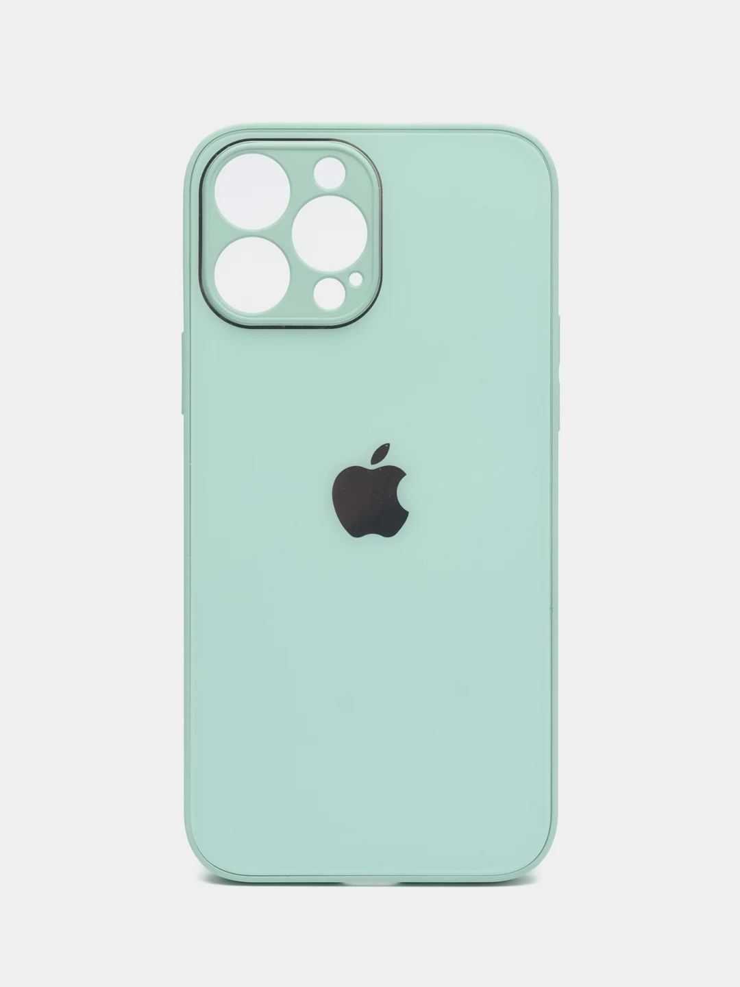 Бирюзовый чехол для айфон со стеклянной панелью iPhone 11, 12, 13, 14, Pro, 12 Pro Max, 14 Pro
