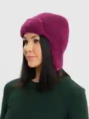 Фуксия шапка женская с ушками