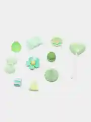 Салатовый кабошон фигурки для рукоделия, поделок, игр, декорирования. Набор из 10шт