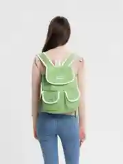 Зеленый рюкзак женский болоньевый