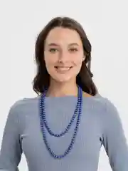 Пурпурный бусы длинные
