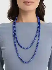 Пурпурный бусы длинные