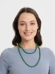 Зеленый бусы длинные