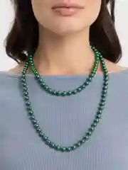 Зеленый бусы длинные