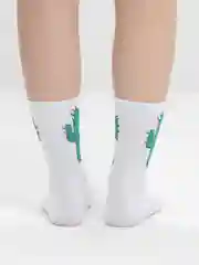 Лайм носки высокие  унисекс с принтом