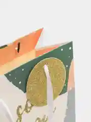 Песочный хаки бумажный пакет Арт Люкс "Золотые блестки" Новый год Подарок