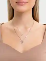 Серебряный цепочка на шею, многослойная