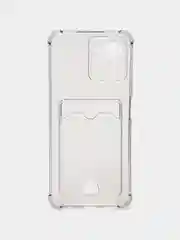 Черный чехол для Realme C30 C30s Narzo 50i Prime Реалми С30 Нарзо прозрачный с карманом для карты