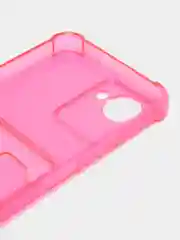 Фуксия чехол для Realme C30 C30s Narzo 50i Prime Реалми С30 Нарзо прозрачный с карманом для карты