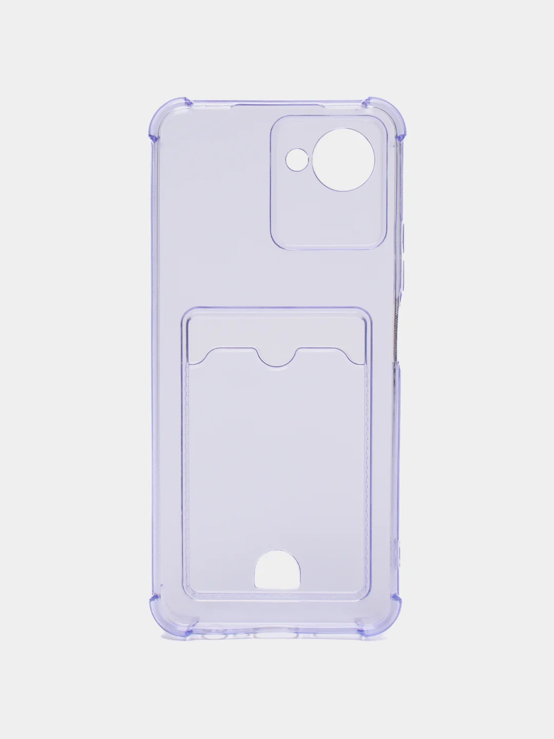 Лавандовый чехол для Realme C30 C30s Narzo 50i Prime Реалми С30 Нарзо прозрачный с карманом для карты