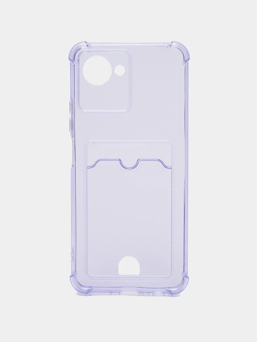 Лавандовый чехол для Realme C30 C30s Narzo 50i Prime Реалми С30 Нарзо прозрачный с карманом для карты