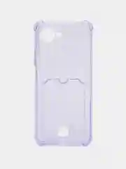 Лавандовый чехол для Realme C30 C30s Narzo 50i Prime Реалми С30 Нарзо прозрачный с карманом для карты