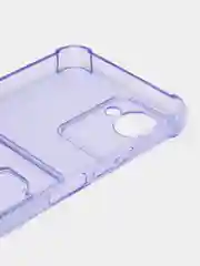 Лавандовый чехол для Realme C30 C30s Narzo 50i Prime Реалми С30 Нарзо прозрачный с карманом для карты