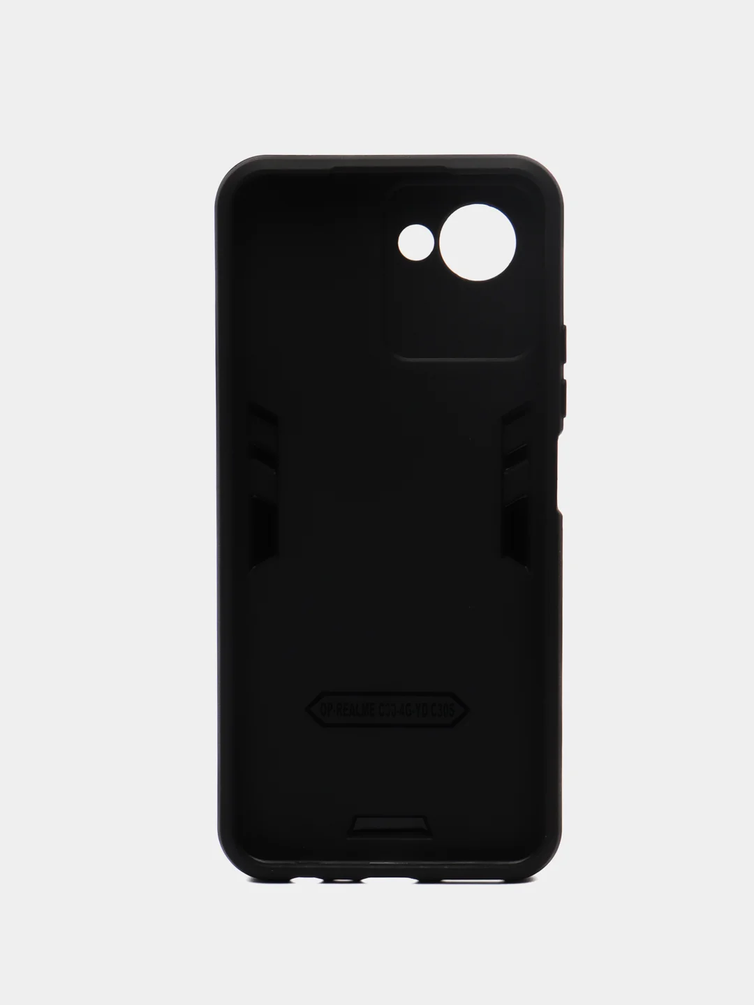 Угольный чехол для Realme C30 C30s Narzo 50i Prime Реалми С30 С30С Нарзо с металлической подставкой