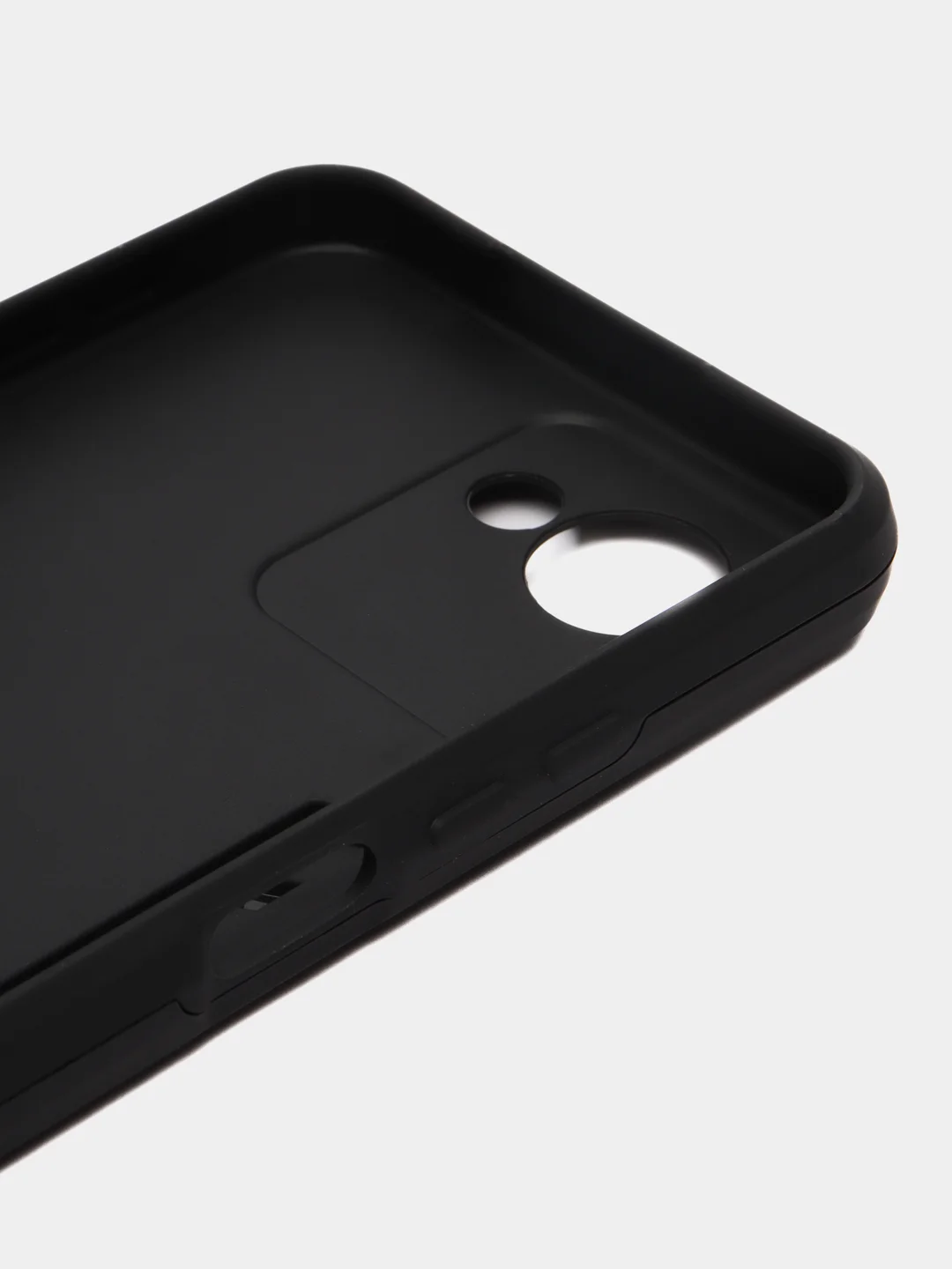 Угольный чехол для Realme C30 C30s Narzo 50i Prime Реалми С30 С30С Нарзо с металлической подставкой