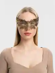 Белый маска карнавальная Кружево