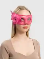 Фуксия маска карнавальная Кружево