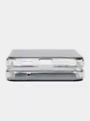 Черный силиконовый чехол на Samsung Galaxy Z Flip 4 / Самсунг Z Flip 4 с рисунком, защита камеры