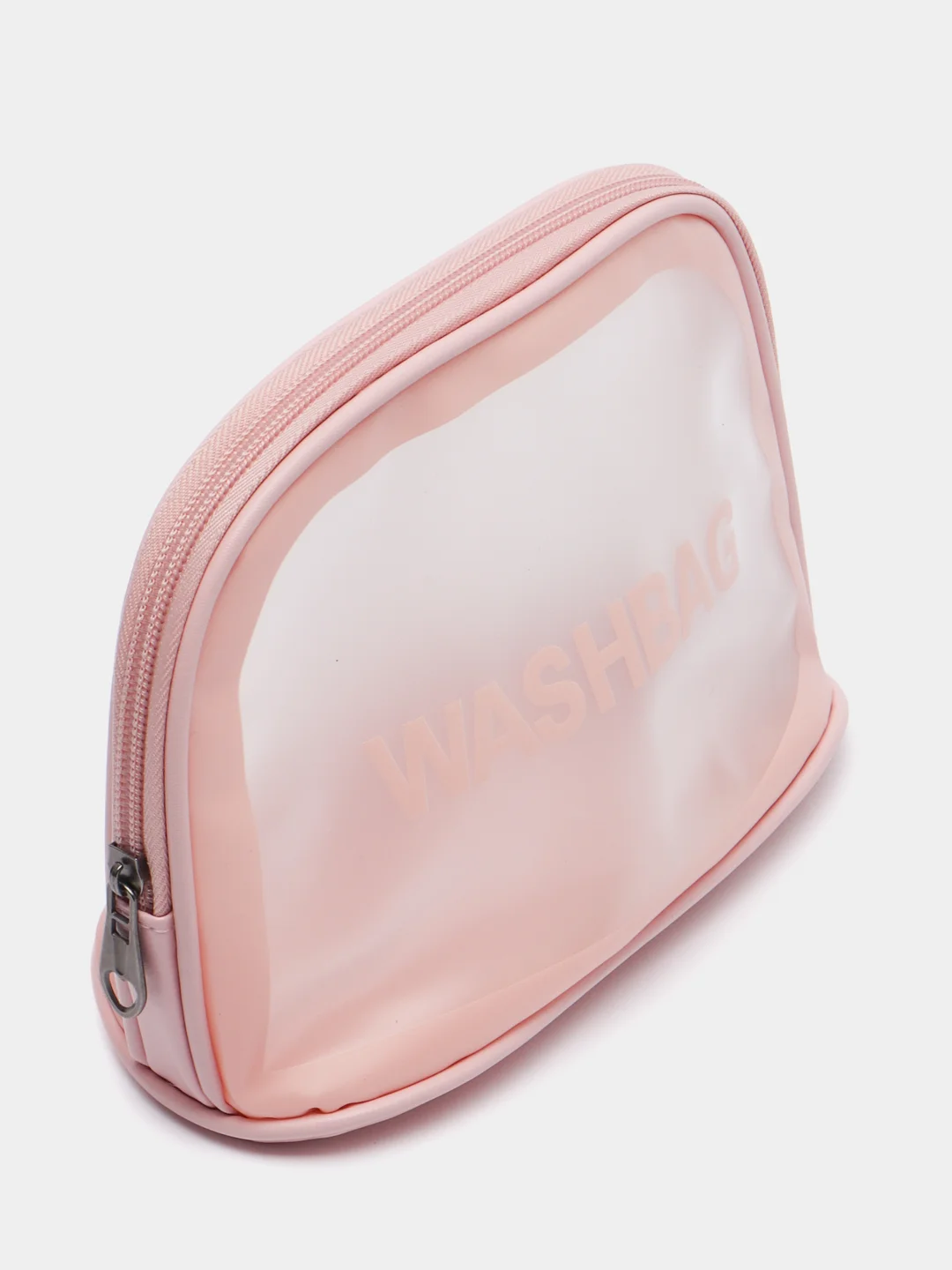 Розовый косметичка водонепроницаемая, полупрозрачная Washbag