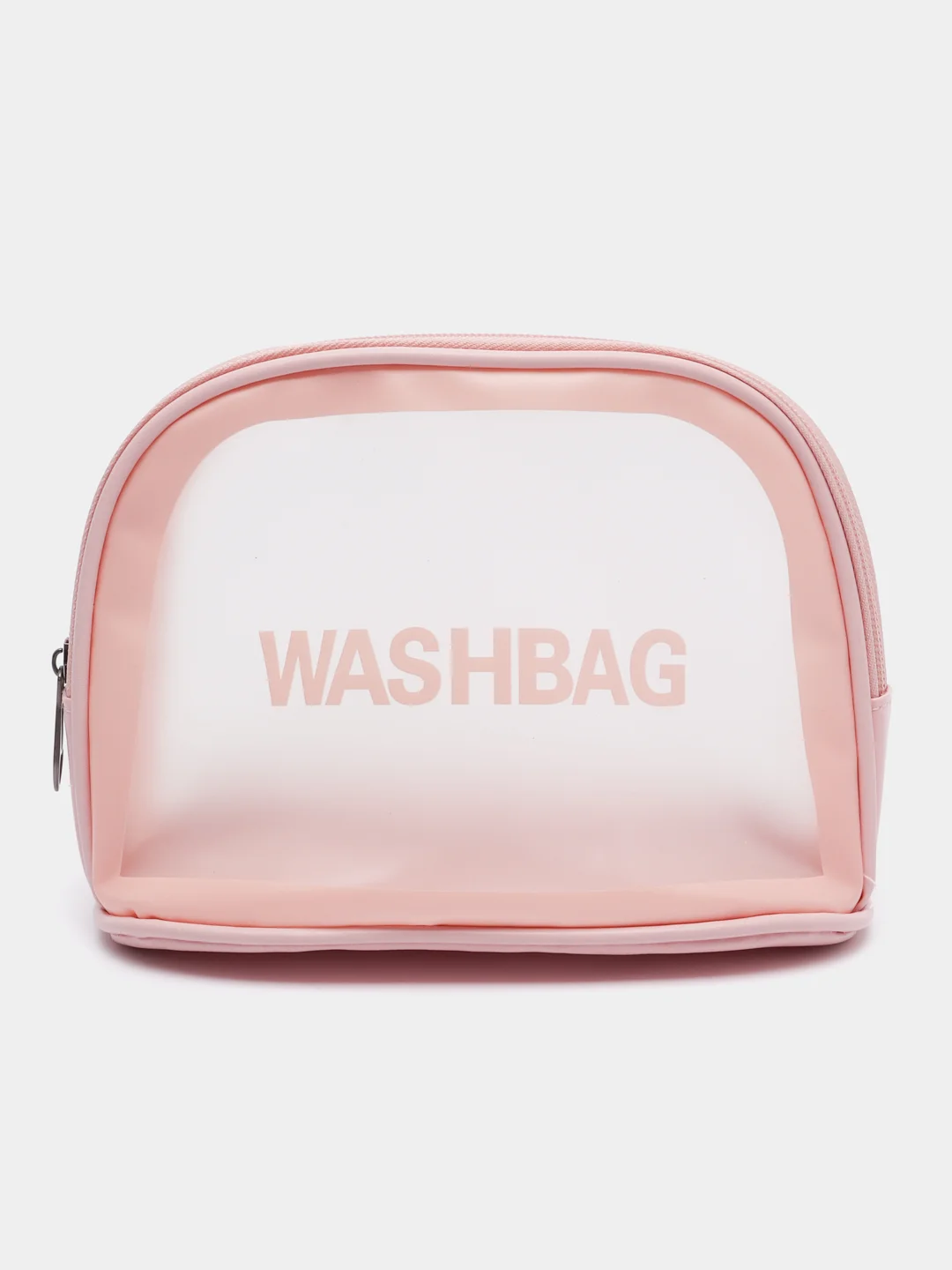 Розовый косметичка водонепроницаемая, полупрозрачная Washbag