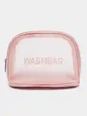 Розовый косметичка водонепроницаемая, полупрозрачная Washbag
